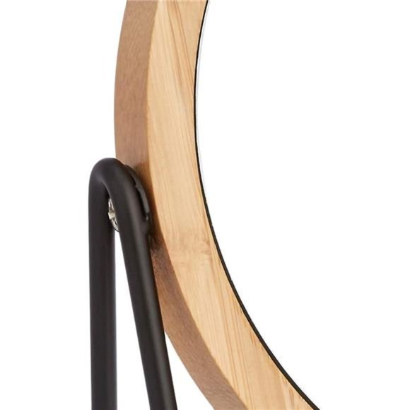 Vanity Mirror with Bamboo Rim - 1X/5X Magnification - Picture 2 of 5